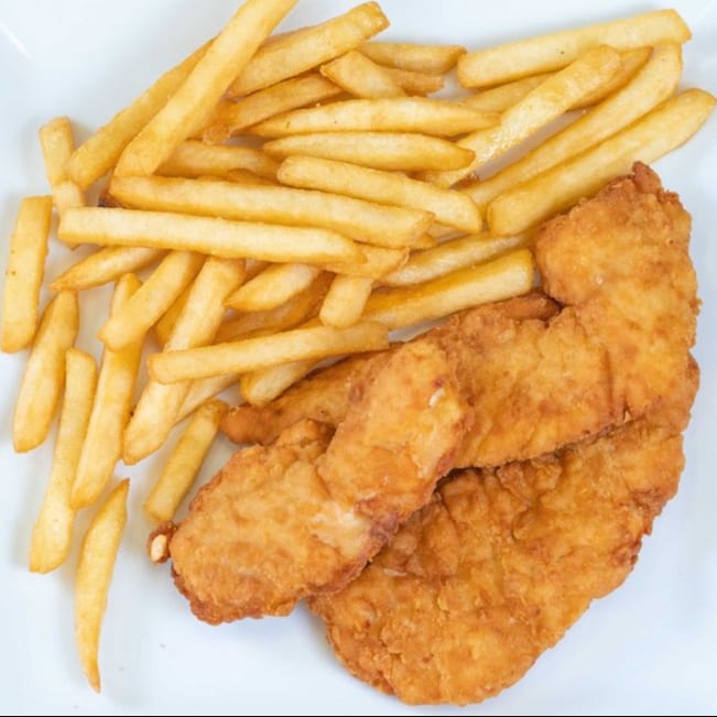 CHICKEN TENDERS & FRIES.